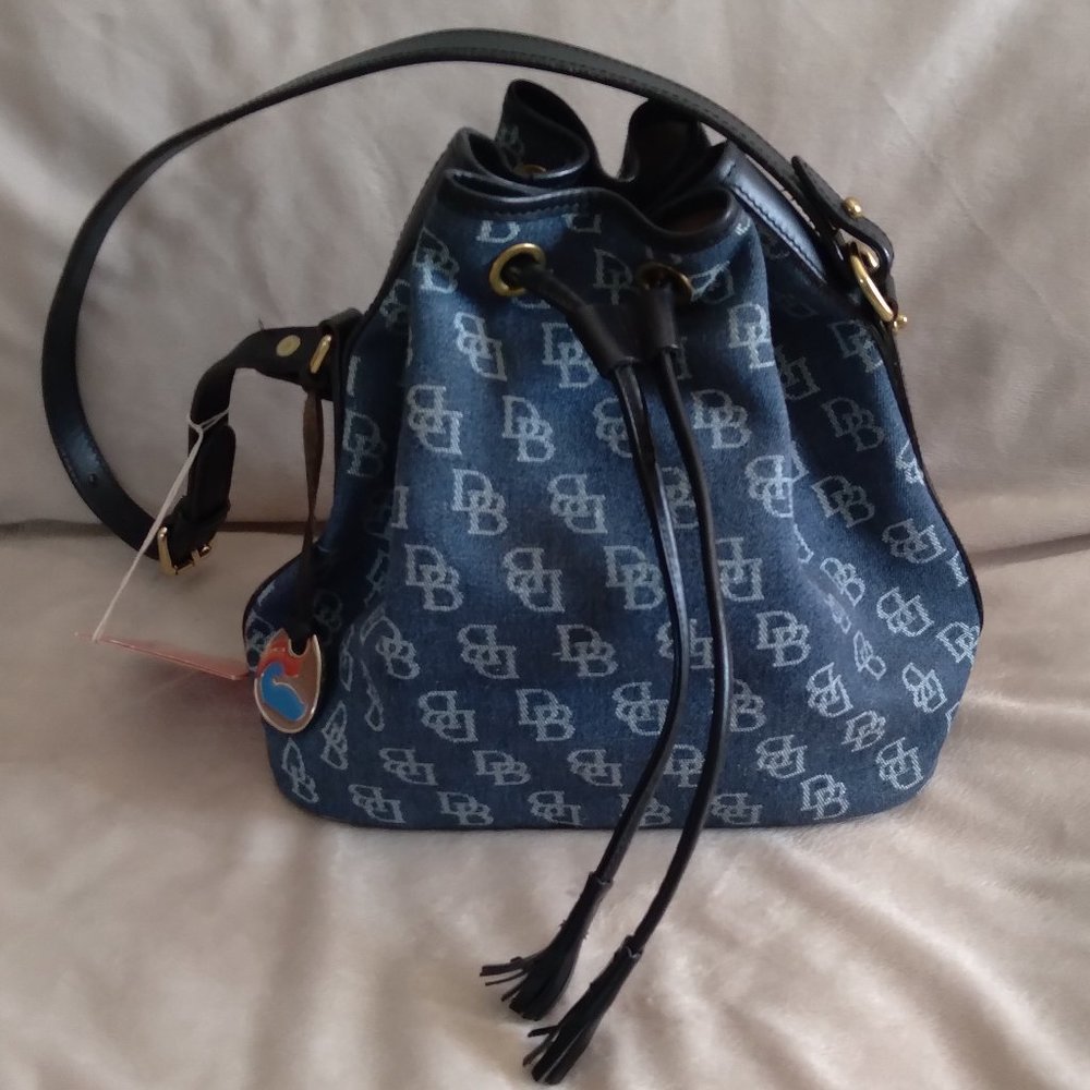 Dooney & Bourke Denim Drawstring Bag ●